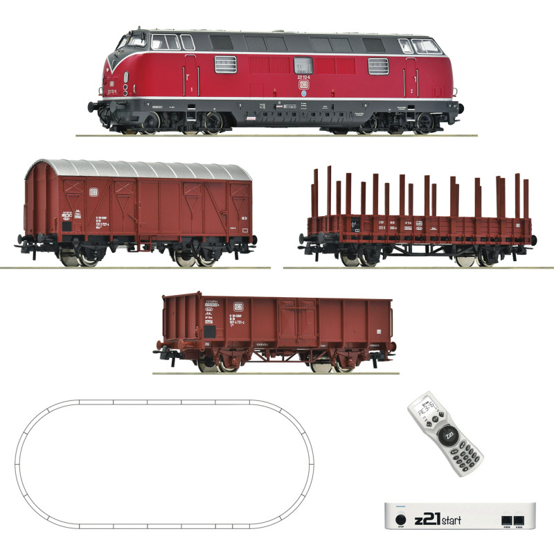 Coffret de démarrage digital, locomotive BR 221 et 3 wagons, DB - Roco 5110008