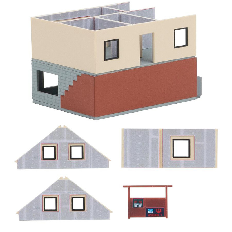 Maison préfabriquée en construction - Faller 232149 - N 1/160