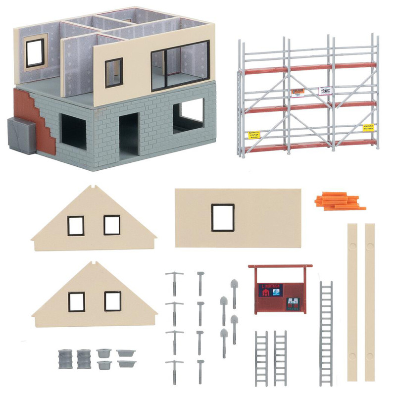 Maison préfabriquée en construction - Faller 232149 - N 1/160