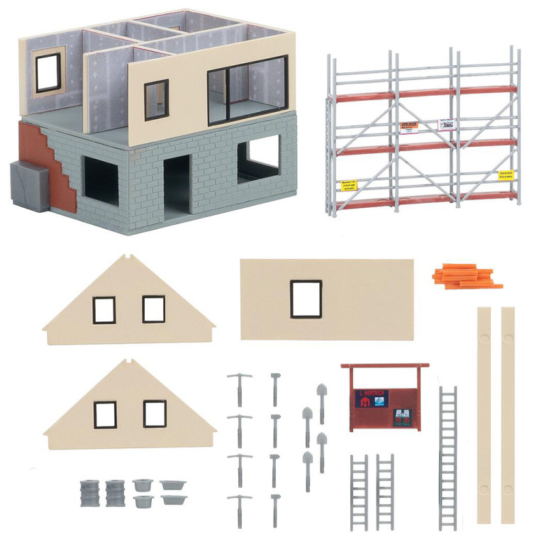 Maison préfabriquée en construction - Faller 232149 - N 1/160