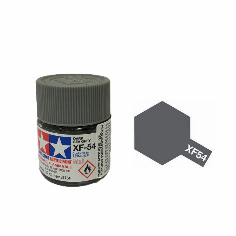 Gris Mer Foncé mat pot de 10ml-TAMIYA XF54