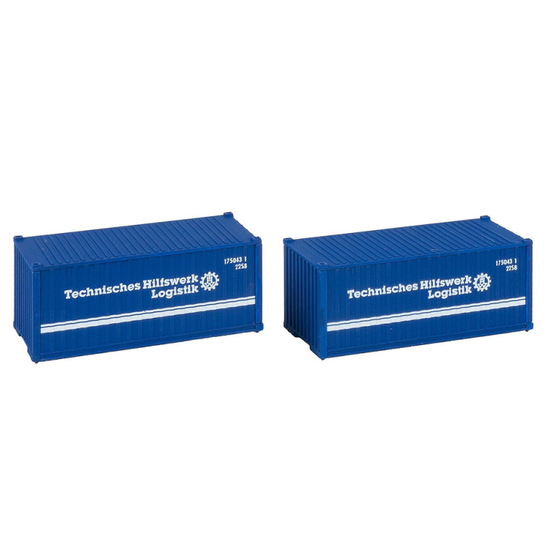 Conteneur THW, lot de 2 - FALLER 182005 - HO 1/87