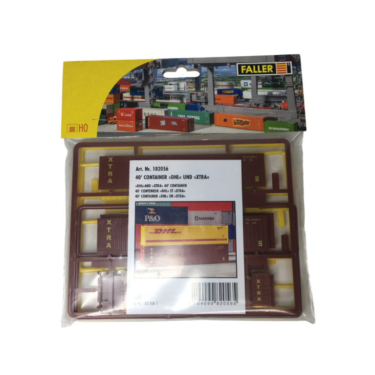 Conteneur DHL et XTRA, lot de 2 - FALLER 182056 - HO 1/87
