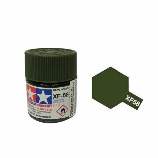 Vert Olive foncé mat pot de 10ml-TAMIYA XF58