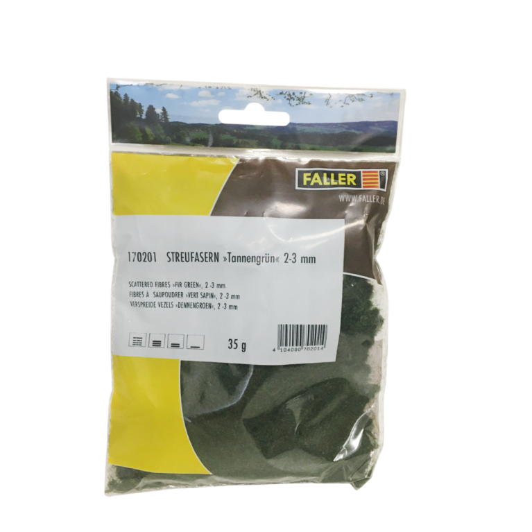 Fibres à saupoudrer, vert sapin, 2-3mm, 35g - FALLER 170201 - toutes échelles