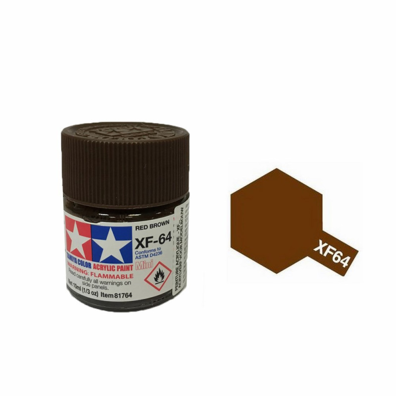 Rouge Brun mat pot de 10ml-TAMIYA XF64