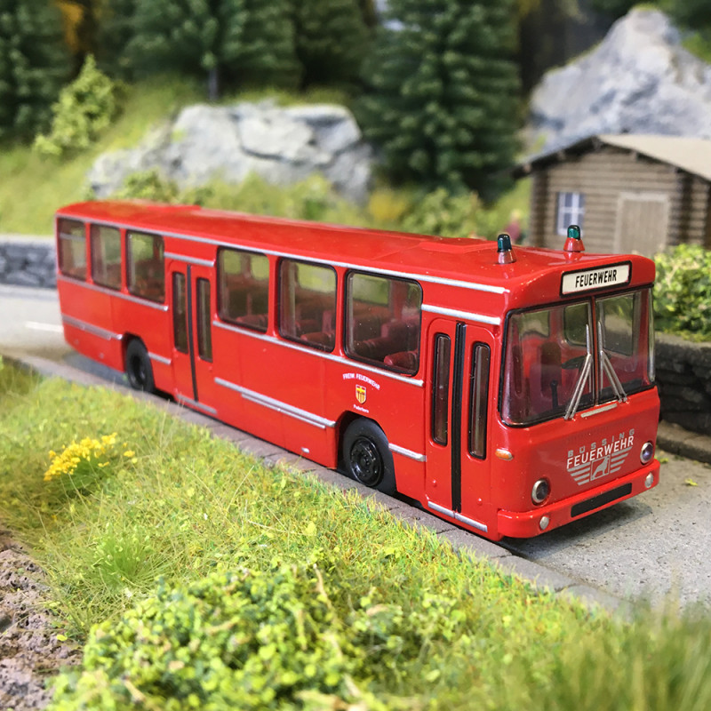 Büssing, bus des pompiers de Paderborn, BS 120N, 1970 - BREKINA 59267 - HO 1/87