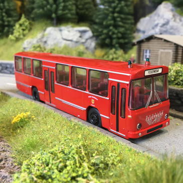 Büssing, bus des pompiers de Paderborn, BS 120N, 1970 - BREKINA 59267 - HO 1/87