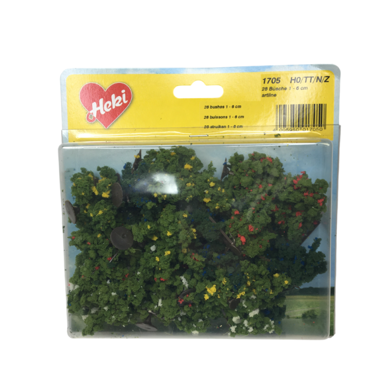 28 buissons, 1-6 cm - HEKI 1705 - HO, TT, N, Z
