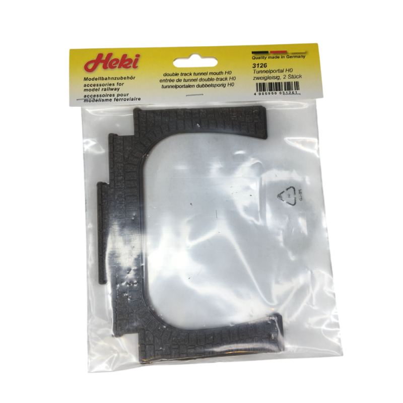 2 portails de tunnel, double voie  - HEKI 3126 - HO