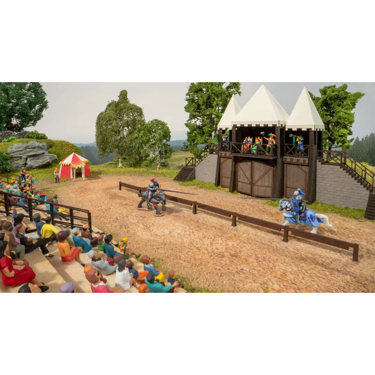 Tournoi de chevaliers en micro-mouvement, avec micro-son - NOCH 66828 - HO 1/87