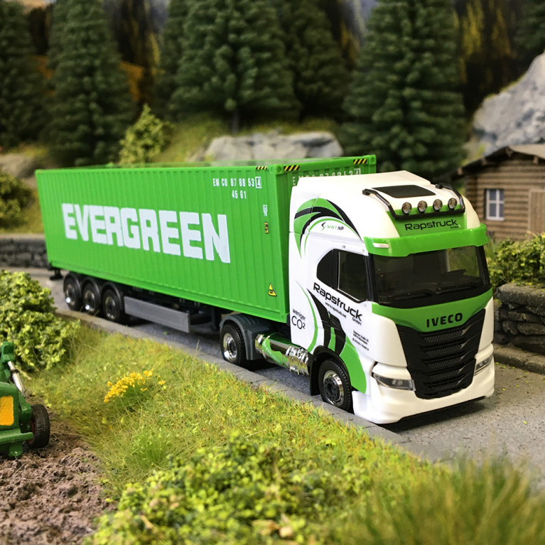 Camion semi-remorque, porte-conteneurs, Iveco S-Way - HERPA 319942 - HO 1/87
