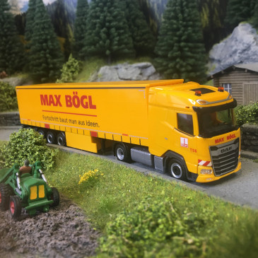 Camion semi-remorque bâchée, DAF XG, Max Bögl - HERPA 320016 - HO 1/87