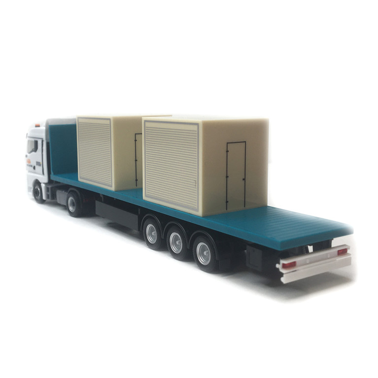 Camion semi-remorque à plateau, MAN TGX GM avec caisse de 3m, Circus Krone - HERPA 320252 - HO 1/87