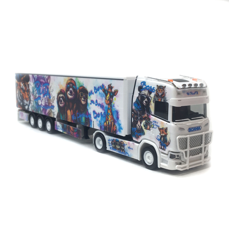 Véhicule [HO] : Camion semi-remorque Scania CS20 HD à benne « Sturm