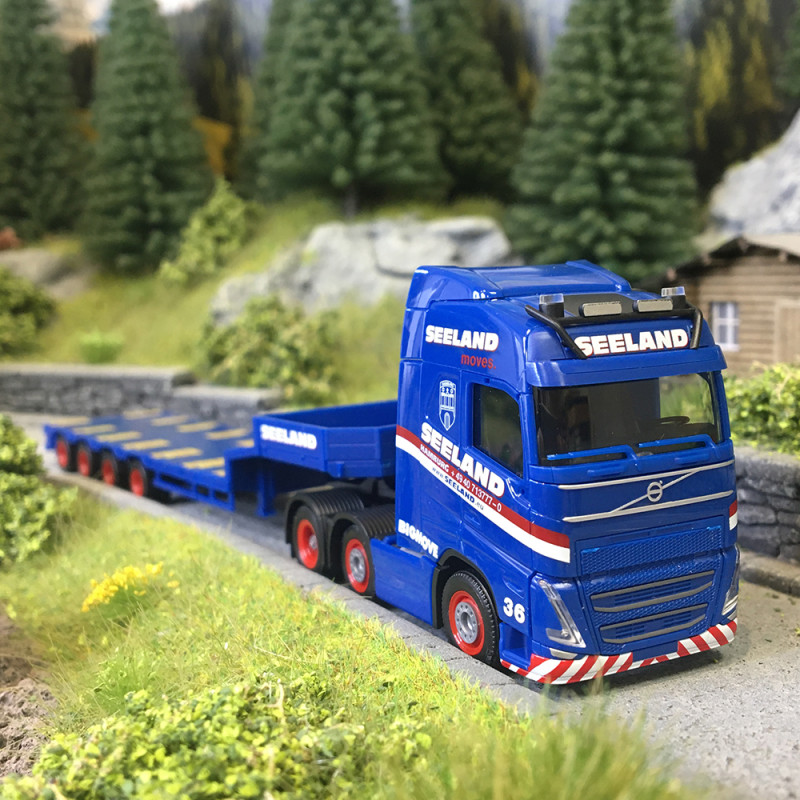 Camion semi-remorque surbaissée, Volvo FH GL 2020, 6x2 Seeland - HERPA 319805 - HO 1/87