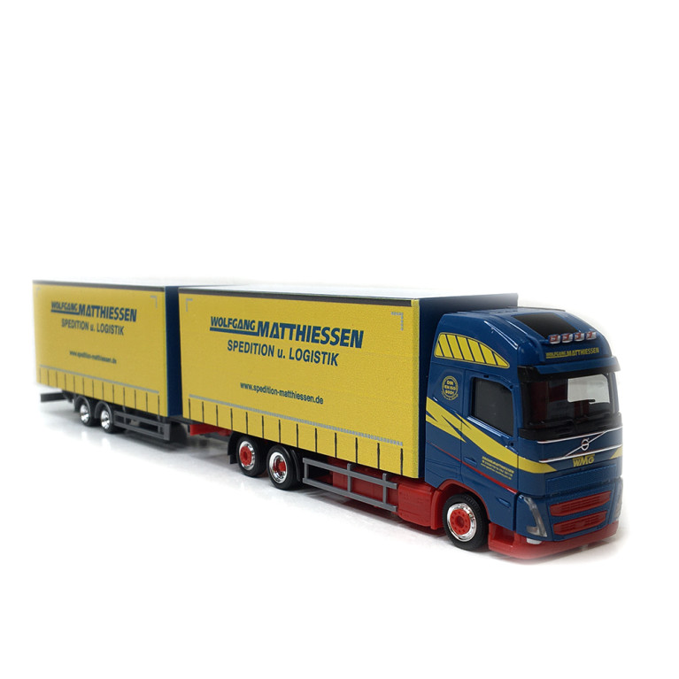Semi-remorque tandem, bâche à rideau jumbo, Volvo FH GL 2020, Wolfgang Matthiessen - HERPA 319515 - HO 1/87
