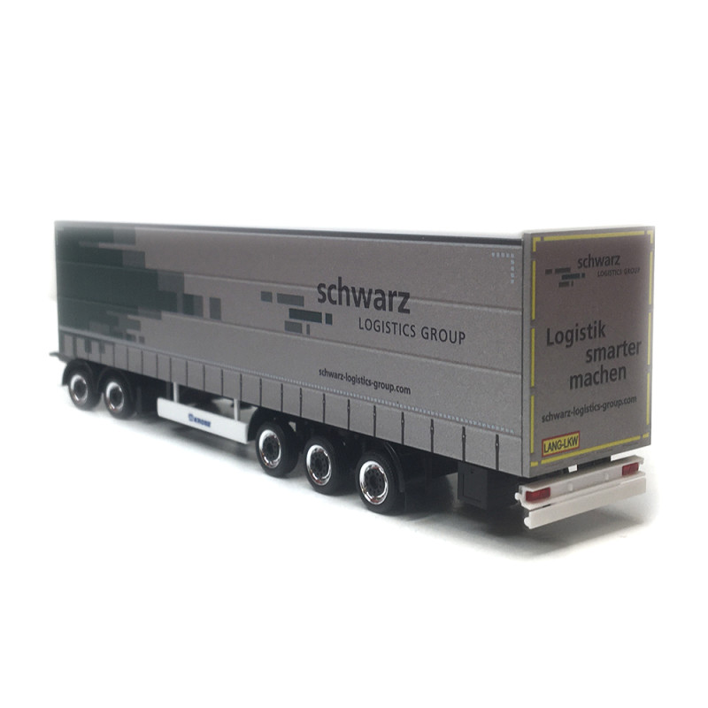 Camion semi-remorque, à rideaux coulissants, Iveco S-way, Spedition Schwartz - HERPA 319607 - HO 1/87