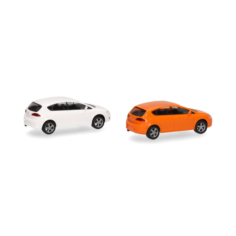 MiniKit, Seat Leon, blanc/orange, 2 pièces - HERPA 013970-002 - HO 1/87