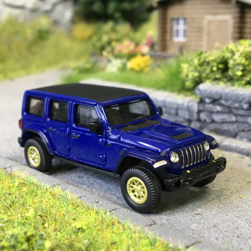 MicroCity, Jeep Wrangler, bleu, 2017 - HERPA 87MC000013 - HO 1/87