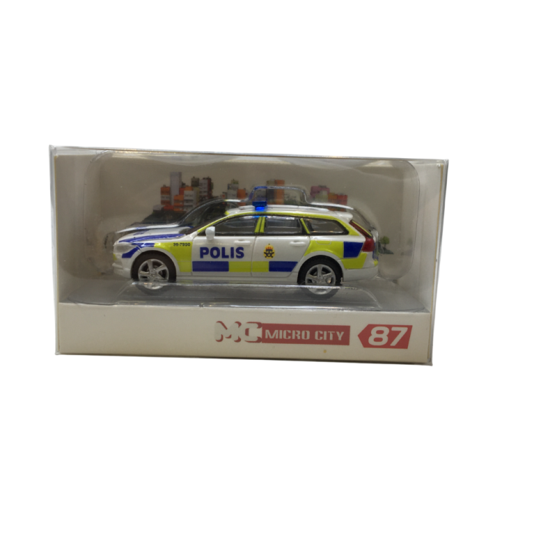 MicroCity, Volvo V90, police suédoise, 2017  - HERPA 87MC000035 - HO 1/87