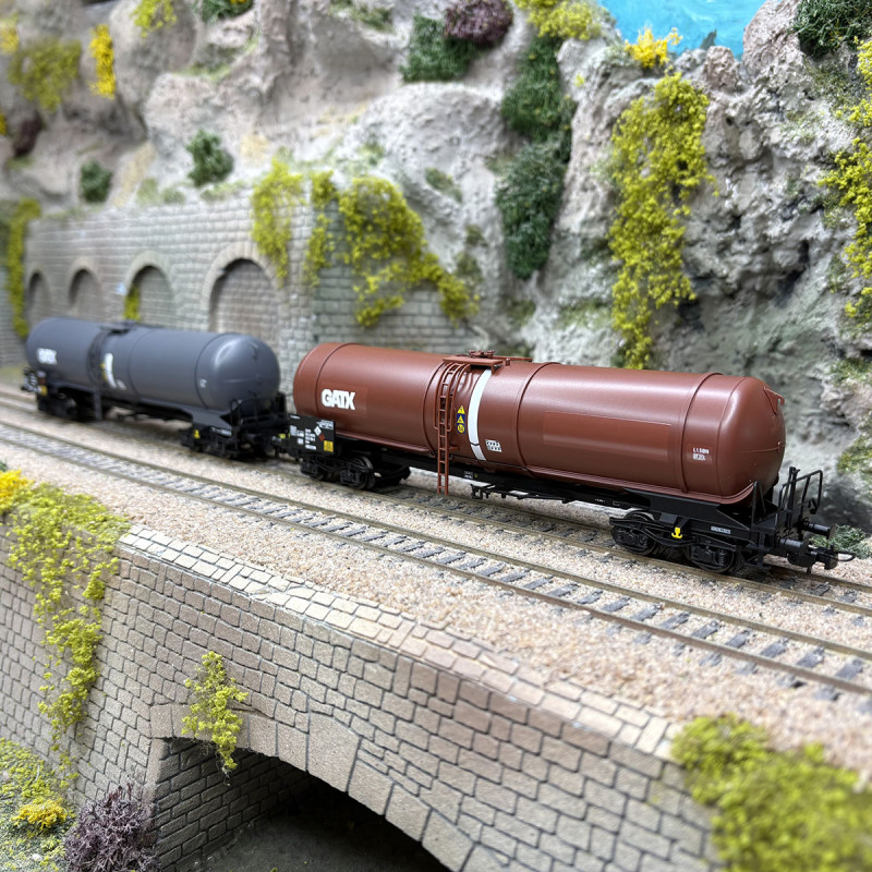 2 wagons citernes type Zans, GATX, Ep. VI - TILLIG BAHN 70069- HO 1/87