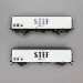 LSMODELS 30235 - 2 wagons frigorifiques type HI, pré UIC, logo STEF bleu, étoilé 105 km/h, SNCF