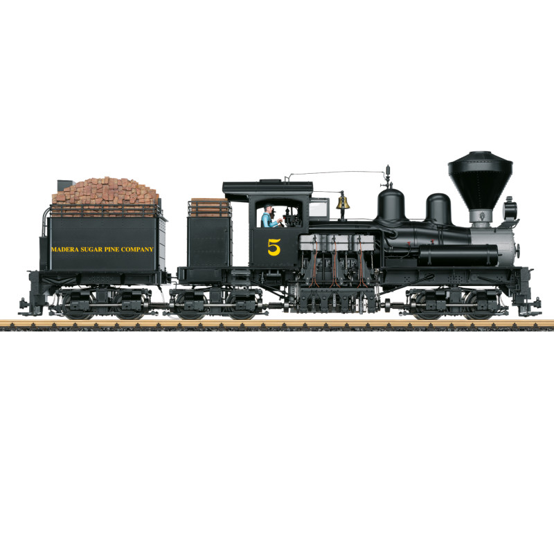 Locomotive à vapeur type SHAY, N°5, Madera Sugar Pine, USA - LGB 26703