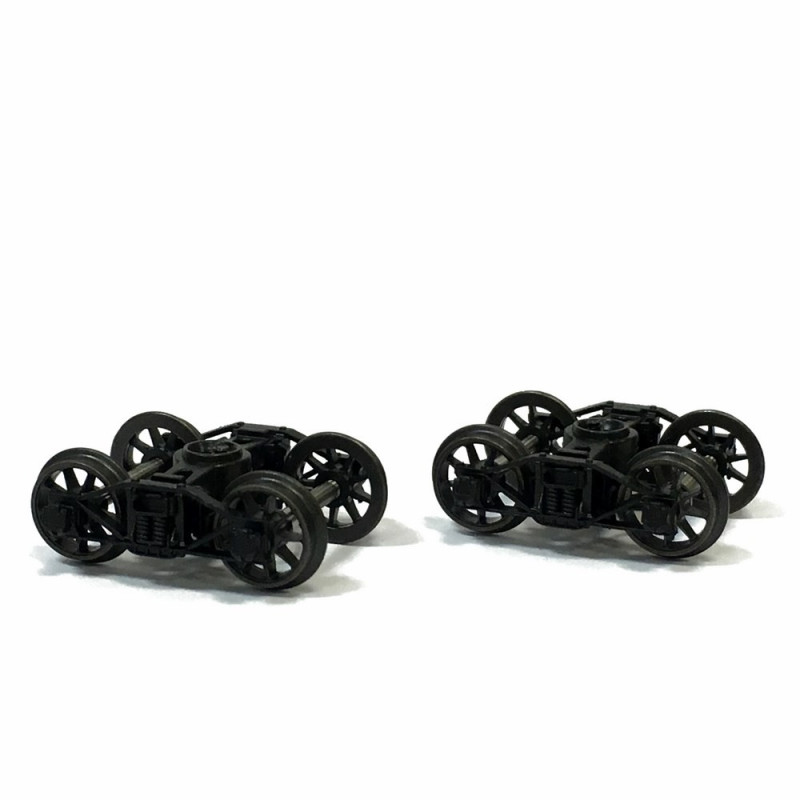 2 bogies Diamond noir poutre à ressort hélicoidaux-HO-1/87-REE XB-109-E-01