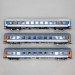 3 voitures du trains express D 374/375 "Vindobon/Hongrie", MAV - ROCO 74188