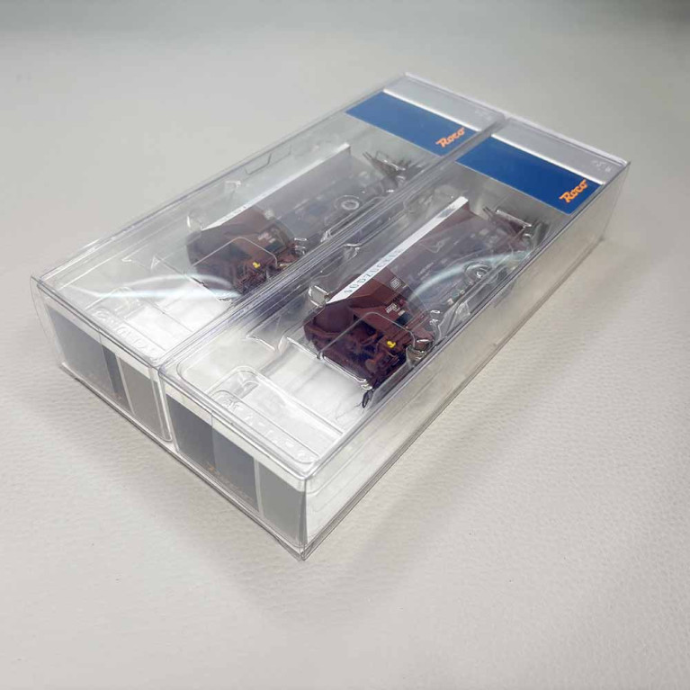 2 wagons trémies à toit pivotant, type Tdgs, DB - ROCO 6600124