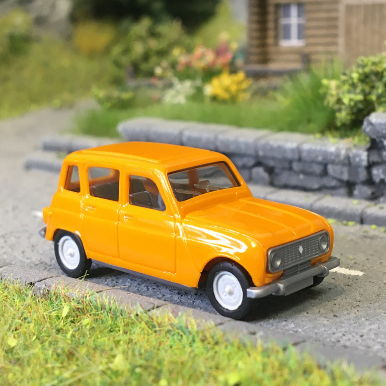 Renault R4, orange andalou - HERPA 020190-010 - HO 1/87