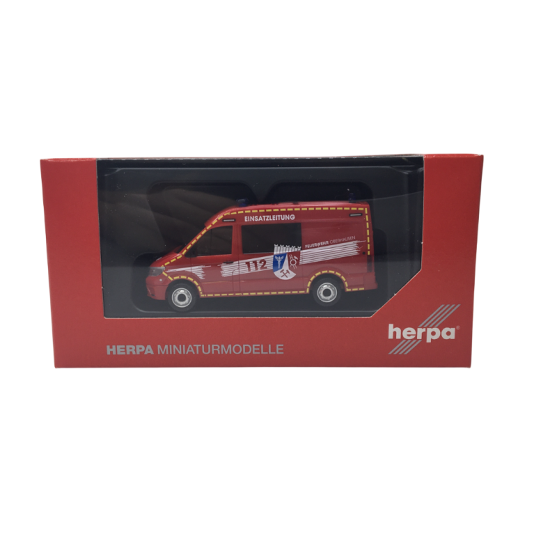 MAN TGE, demi-bus à toit surélevé , Service d'incendie d'Oberhausen/ELW - HERPA 098731 - HO 1/87