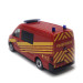 MAN TGE, demi-bus à toit surélevé , brigade des sapeurs-pompiers - HERPA 098748 - HO 1/87