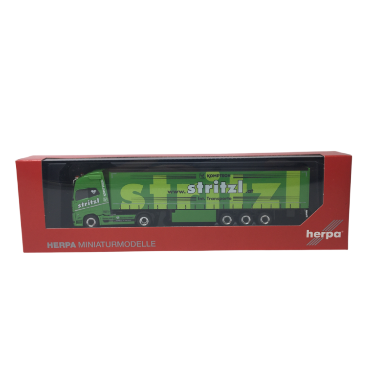 Camion semi-remorque, rideaux coulissants, Volvo FH16 GL XL, 2020, Stritzl autriche - HERPA 320108 - HO 1/87