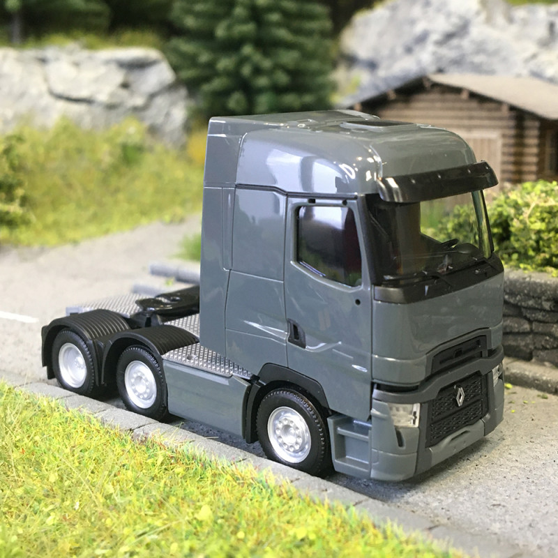 Tracteur, Renault T, facelift 3 essieux, gris - HERPA 315104-004 - HO 1/87