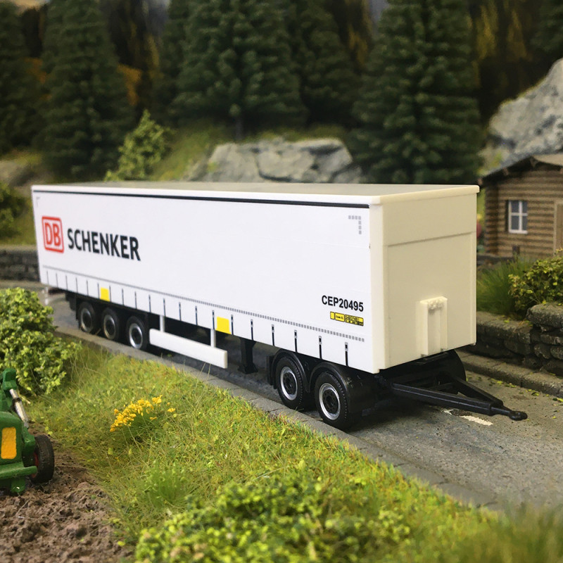 Camion Semi-remorque frigorifique, Scania CR 20HD, 2 remorques, DN Schenker, Suède - HERPA 319720 - HO 1/87