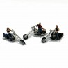 3 motards chopper pour votre diorama -HO-1/87-WOODLAND SCENICS AS5554