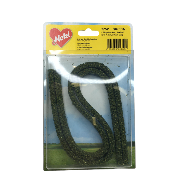 2 haies de thuya, 12x7mm, 50 cm de long - HEKI 1752- HO, TT, N