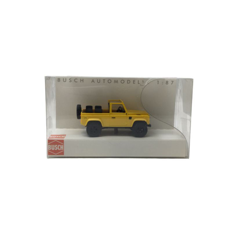 Land rover Defender 90, cabriolet ouvert, jaune - BUSCH 54392 - HO 1/87