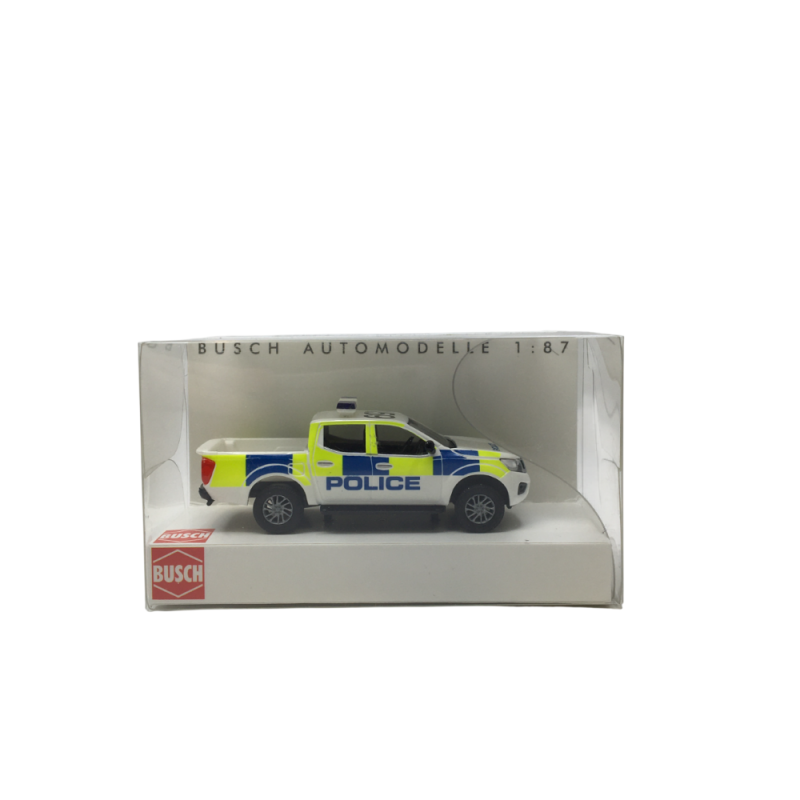 Nissan Navara, Police, royaume-uni - BUSCH 53728 - HO 1/87