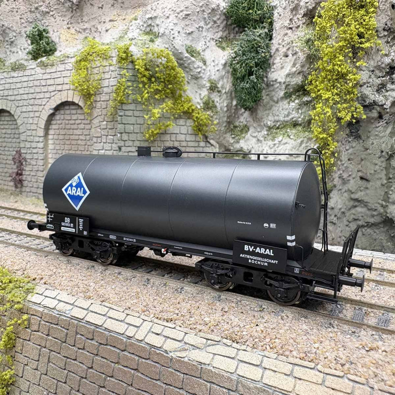 Wagon citerne à bogies type ZZ, "ARAL", DB, Ep. III - BRAWA 49630 - HO 1/87