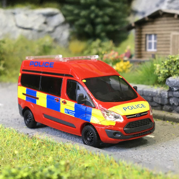 Ford transit custom, Police, royaume-uni - BUSCH 52519 - HO 1/87