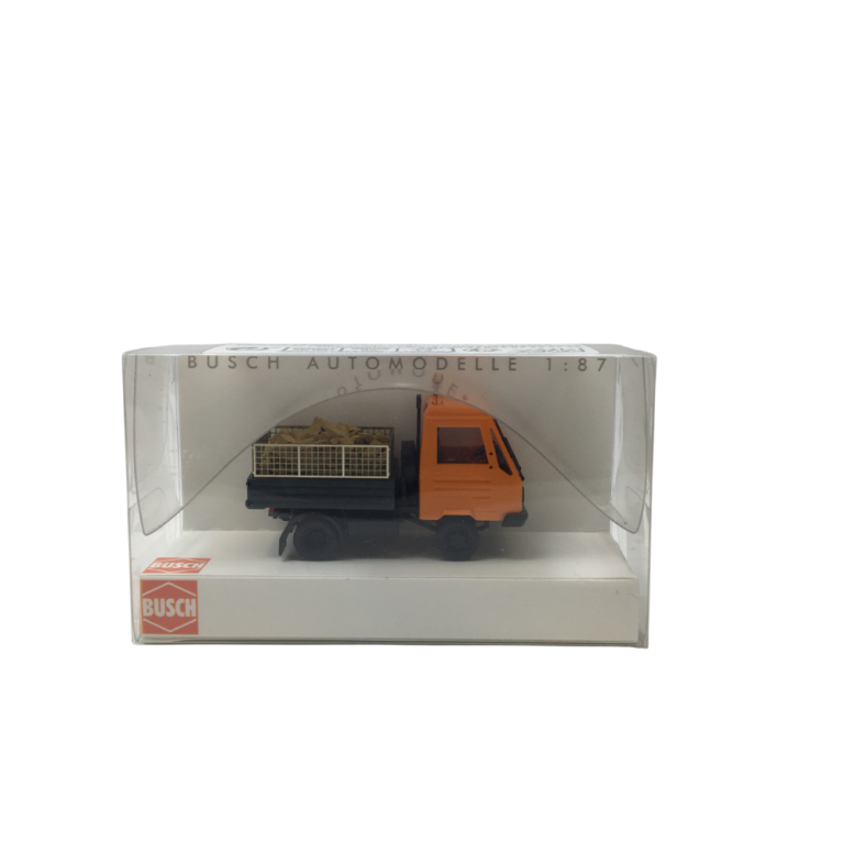 Multicar M26, avec carrosserie et rondins - BUSCH 42238- HO 1/87