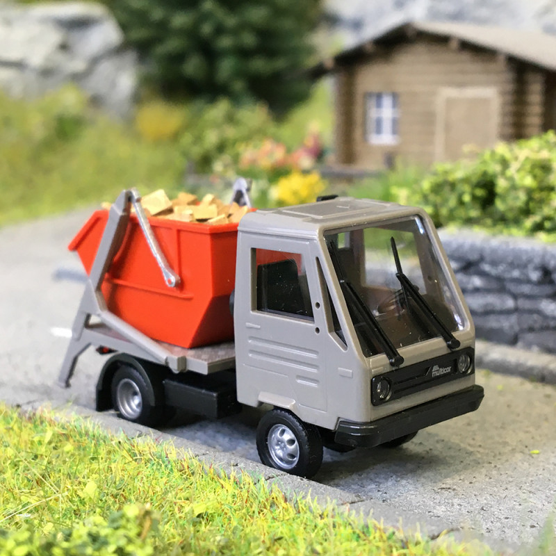 Multicar M26, avec chargeur à benne et grumes - BUSCH 42237- HO 1/87