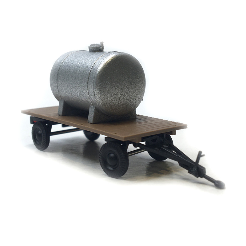 Remorque agricole, avec baril d'eau - BUSCH 59974 - HO 1/87