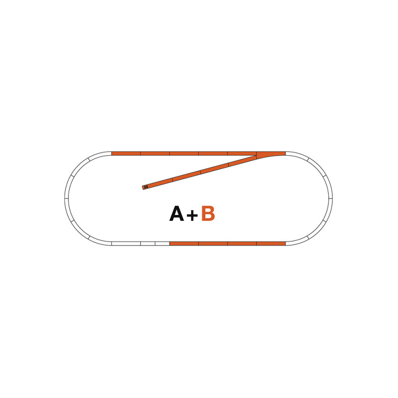 ROCO LINE Coffret de voies B, voies avec ballast - ROCO 42020 - HO 1/87