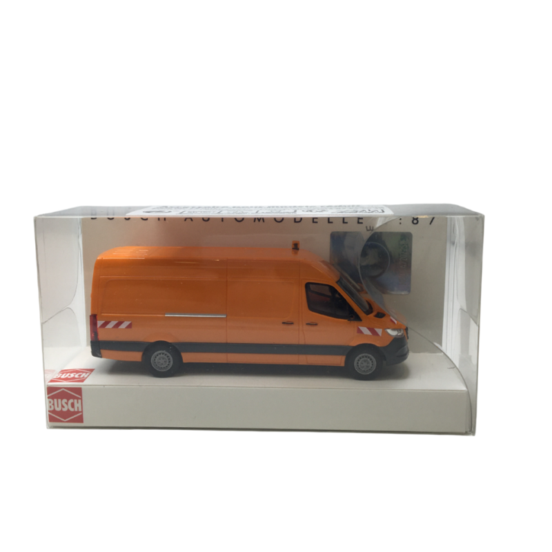 Mercedes Benz, Sprinter empattement long, orange - BUSCH 52636 - HO 1/87