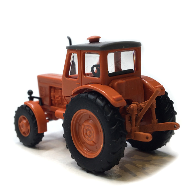 Tracteur, Belarus MTS-52, charrue à 2 socs - BUSCH 51361 - HO 1/87