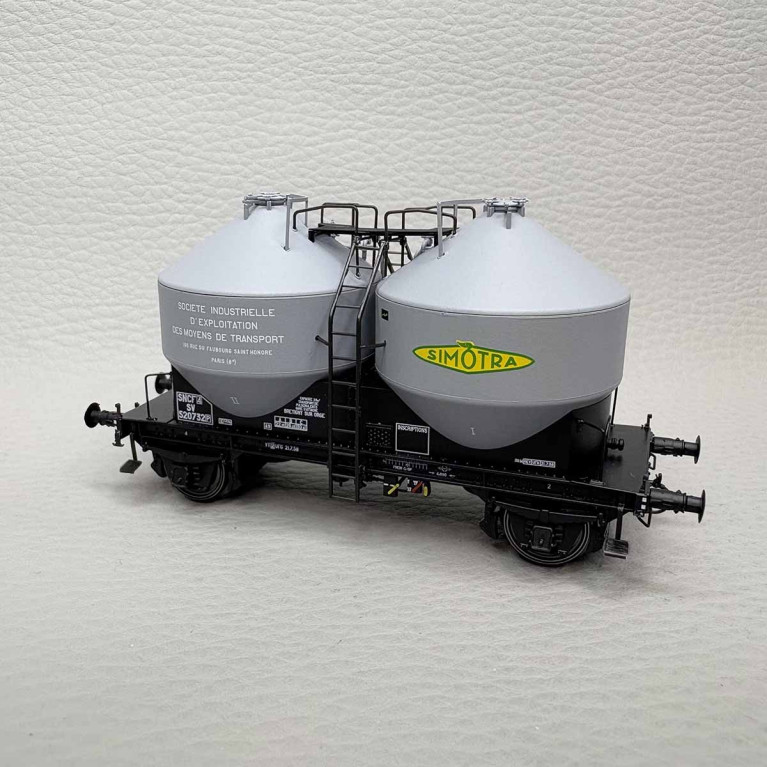 R37 43123 - Wagon cimentier 2 essieux, décoration "Simotra", SNCF